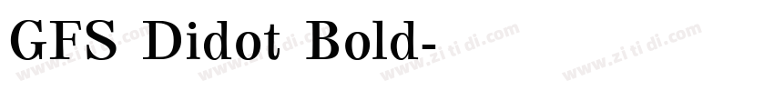 GFS Didot Bold字体转换